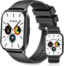 Smartwatch - Belfunctie - Unisex horloge - Waterbestendig voor dagelijks gebruik - Met hartslagmeting, slaapmonitoring, stappenteller en muziekbediening - Compatibel met Android en iOS - Zwart — thumbnail 1