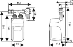 Dafi Mini water heater, for washing hands, 3.7 kW — thumbnail 5