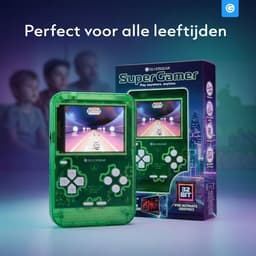 Retro Arcade Spelcomputer - Game Console - 150 Spellen - Mini Speelcomputer met Spelletjes - Handheld voor Vakantie - Onderweg in de Auto - Cadeau Jongens en Meisjes - voor Kinderen Leeftijd 3, 4, 5, 6, 7, 8, 9, 10, 11, 12, 13+ - Silvergear - Groen — thumbnail 5