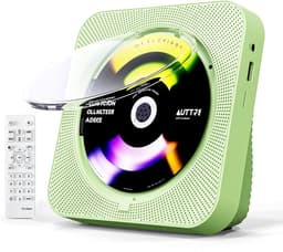 Discman - CD Speler met Bluetooth - Ingebouwde Speakers - FM Radio - Inclusief Afstandsbediening - USB & AUX - Koptelefoonaansluiting - LED Display - Groen — thumbnail 1