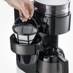 Severin KA 4831 Koffiezetapparaat met molen – Thermoskan – 1L – 8 Kopjes – Timer – RVS/zwart — thumbnail 3