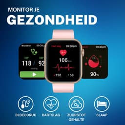 Cinturio Prestige Roze Smartwatch Dames - Stappenteller - Bluetooth Bellen - Hartslagmeter - Slaapmonitor - 100+ Sportmodi - IP67 - iOS & Android — thumbnail 5