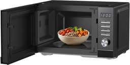 Heinner Vrijstaand Magnetron 25L – 800 W – 5 Vermogensniveaus – 8 Automatische Programma’s – Ontdooifunctie – Timer – Spiegelglas – Zwart — thumbnail 2
