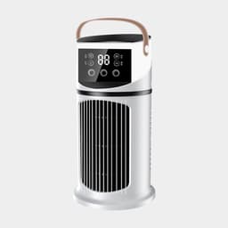 Mini aircooler - 6 snelheden, USB, watertank, timer, luchtkoeler voor bureau slaapkamer en thuiswerkplek - Wit — thumbnail 5