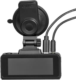 VEVOR 4k Dashcam voor Auto, voor- en Achterkant, 1080p Dubbele Autocamera Met GeïNtegreerde Gps, G-Sensor en 64gb Geheugenkaart, 3,18 Inch Scherm, 129° + 125° Groothoek, Loopopname, Parkeermodus, Zwart — thumbnail 2