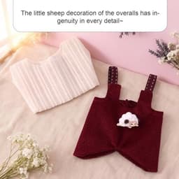 Poppenkledingset, grappige stijlvolle schapen overall-outfitset, leuke praktische accessoires voor poppendisplay — thumbnail 5