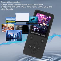 MP3-speler MP4-speler, HiFi Lossless Muziekspeler met Bluetooth 5.0, 1,8 Inch Kleurenscherm Draagbare Videomuziekspeler met Elektronisch Boek, Ondersteunt Uitgebreid Tot 128 GB — thumbnail 3