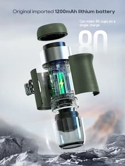 Koffiemachines - Koffiezetapparaat - Draagbare & Draadloze - Espresso Machine – Goed voor Auto & Camping – Geschikt voor Nespresso & Dolce Gusto Capsules - Groen — thumbnail 1