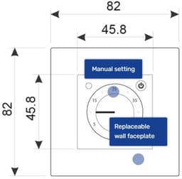 Elektronische thermostaat MST-9n Zwart, compatibel met twee maten (46×46 of 56×56 mm), Grand Meyer — thumbnail 2