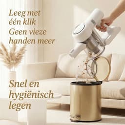 Draadloze steelstofzuiger - 15000 Pa - 4 in 1 - HEPA - 30 min - Incl. 2x HEPA-filter & 2x Dweilpads - Wit — thumbnail 5