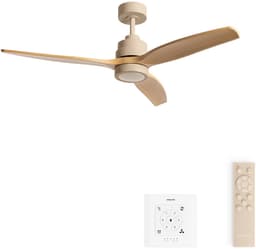 CREATE - Stille plafondventilator van 40 W met technische ABS-bladen, verkrijgbaar in verschillende maten - M - Met licht - Controller voor wandmontage - WIND STYLANCE — thumbnail 1