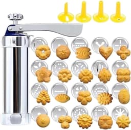 Koekjesmachine - Koekjespers bakset - Vormen decoreren - Roestvrij staal - 22 x 15.5 cm — thumbnail 1