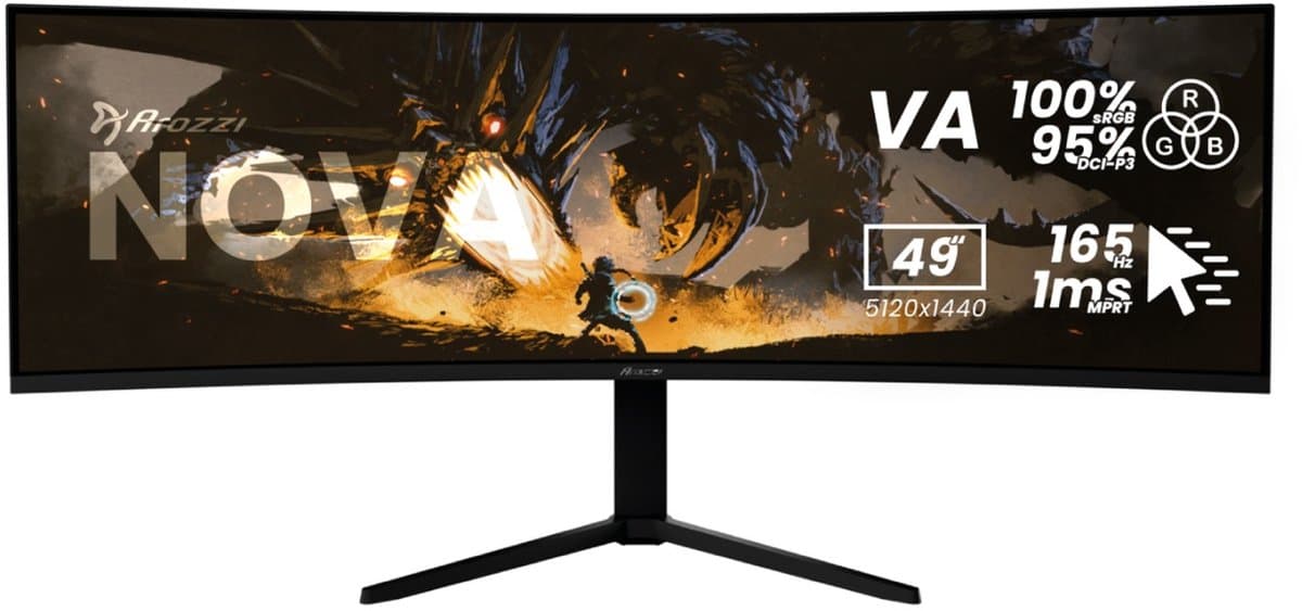 Arozzi Nova Curved 49" 49'' Curved gaming monitor — afbeelding 1