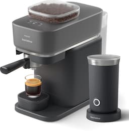 Philips Baristina + Melkopschuimer Bundel - BAR308/60 - Semi-Automatische Espressomachine - Pistonmachine - Koffiemachine met bonen - 2026 Editie - Zwart — thumbnail 1