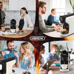 HiBREW H1A - Espressomachine - 4 in 1 - Multifunctioneel voor warm en koud - Kapsulekoffiezetapparaat - Voor Nespresso, Dolce Gusto, ESE & gemalen koffie - Wit — thumbnail 4