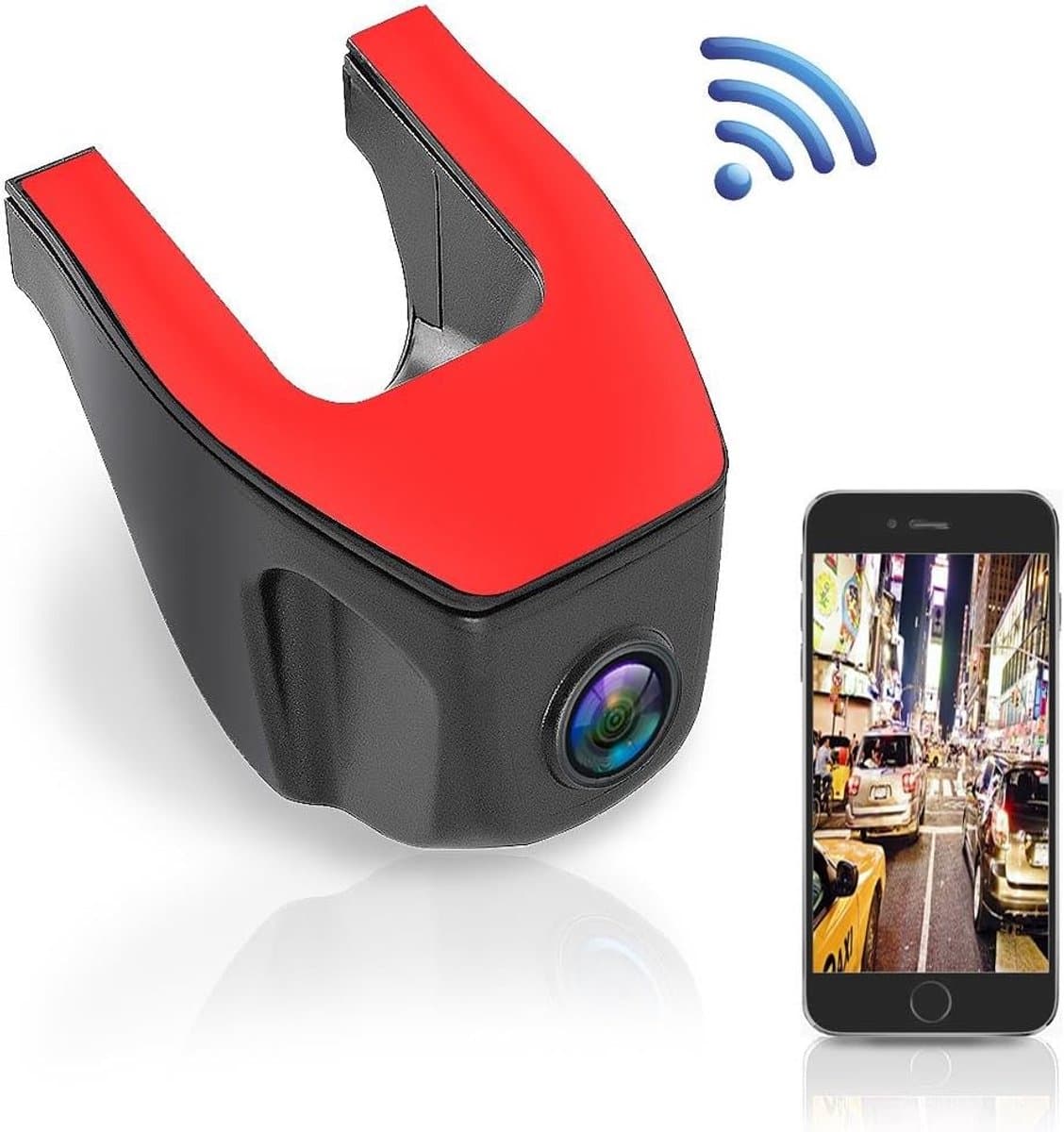 Dashcam auto met G-sensor, full HD autocamera met 170° groothoek, met SD-kaartondersteuning, bewegingsdetectie, dashcamera voor Android, USB, parkeerbewaking, voor of achter, zwart — afbeelding 1