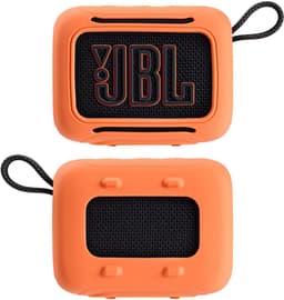 Beschermhoes geschikt voor JBL Go 5 Bluetooth Speaker - Meerdere Kleuren - Schokbestendig - Krasbestendig - Siliconen - Hoesje - Case - Bescherming - Oranje — thumbnail 2