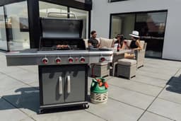Landmann Triton MaxX PTS 4.1 Barbecue - Gas - Gietijzeren Roosters - Zilver - 4 Pits - Gas BBQ - Gasbarbecue — thumbnail 4