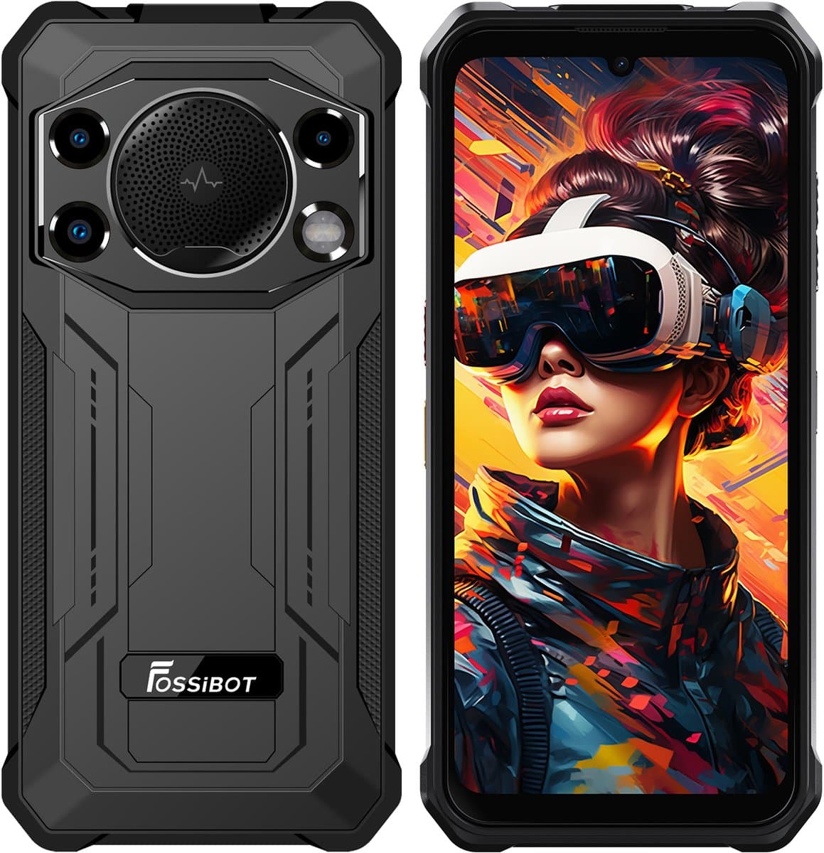 Fossibot F110L Robuuste Waterdichte Smartphone - Robuuste Smartphone - Smartphone - 4GB RAM 128GB ROM - 6.745 HD+ Scherm - IP68/IP69K - Android 15 — afbeelding 1