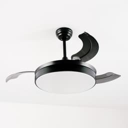 CREATE - Plafondventilator 40W stille intrekbare bladen Ø91cm met licht - Zwart - Afstandsbediening - WIND CLEAR — thumbnail 3