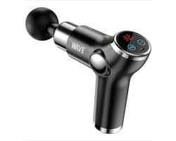 Wave Massage Gun – Diepe Weefsel Percussie Therapie (Model Nr. 223)30W motor met snelheden van 1.800 – 3.200 RPM. 5 snelheden en 4 massagekoppen. 2 uur gebruik per lading en snelle USB-C oplading.