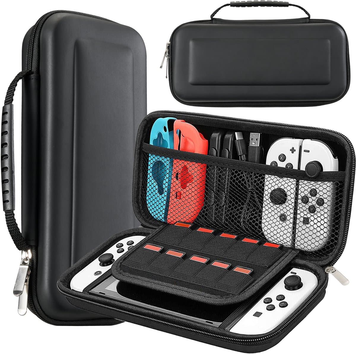 YONO Case geschikt voor Nintendo Switch - OLED - Opbergtas - Beschermhoes - Hoes - Koffer - Accessoires - Zwart — afbeelding 1