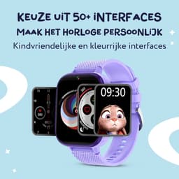 LEROYS - GPS Horloge Kind - Kinder Smartwatch - Android en iOS - Paars - Incl. Simkaart — thumbnail 5