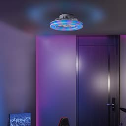 Brilliant Mondello - Plafondventilator - Met verlichting - Ø 41,5 cm - LED 26W - Wit en RGB kleuren - Dimbaar - Wit - Zeer stil — thumbnail 5