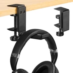 YONO Koptelefoon Houder Uitklapbaar - RVS - Headset Haak - Hoofdtelefoon Hanger - Bureau - Metaal - Zwart — thumbnail 5