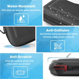 YONO Case geschikt voor Nintendo Switch - OLED - Opbergtas - Beschermhoes - Hoes - Koffer - Accessoires - Zwart — thumbnail 4