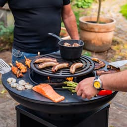 RJRoyal Living Plancha BBQ Camarada Blackline Bakplaat 8mm en conisch incl Wielen en Wok-ring — thumbnail 4