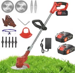3-in-1 Accu Grastrimmer met Draaibare Kop en Telescoopgreep — thumbnail 1