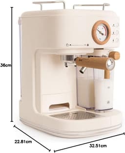 CRLYN® Espressomachine - Koffiezetapparaat - Koffiemachines - Beige — thumbnail 3