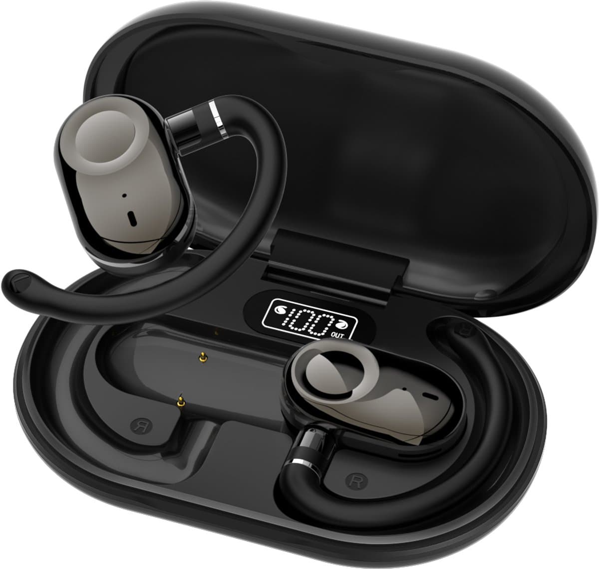 Open oortjes draadloos - Veilig voor Fietsen & Sporten -Bluetooth Headset met Oplaadcase- Bluetooth 5.4- Touch Control-Comfortabel en Geweldige Geluidskwaliteit — afbeelding 1