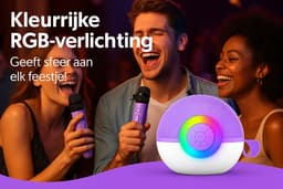 Bolke® - karaoke set - karaoke microfoon - karaoke set voor volwassenen / kinderen - karaoke set met 2 microfoons - karaokesets — thumbnail 4