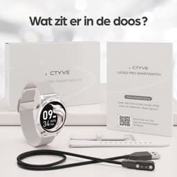Actyve Smartwatch Dames Zilver - Geschikt voor elke laptop en smartphone - Stappenteller - Slaapmonitor - Saturatiemeter - Full Touchscreen — thumbnail 2