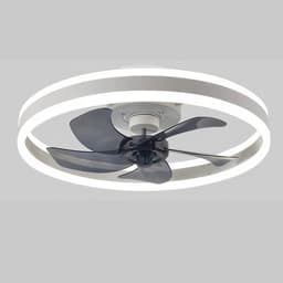 Plafondventilator - Ventilator Lamp - Ventilator met Verlichting - LED Verlichting - Wit - Dimbaar - 6 Snelheden — thumbnail 1