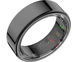 Focus® S1 Smart Ring - Zwart - Maat 7 - Hartslag - Menstruatiecyclus - Slaap Monitor - Slimme Ring - Sport Prestatie - Stappenteller -IP68 Waterdicht - O2 Meting - Dames - Heren - Wearables - Oplaad Case - beschermring