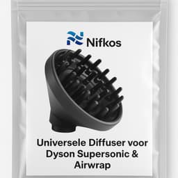 Nifkos - Geschikt voor Opzetstuk geschikt voor Dyson Haarstyler - Haardroger Föhn Diffuser, Universeel Stereotype Haar Hoofd - Geschikt voor Airwrap Styler HS05 HS03 HS01-converter - Zwart — thumbnail 4