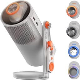 XGIMI MoGo 4 met Creatieve Filters – Draagbare Beamer – 360° Rotatie – Draadloze Projector – Harman Kardon Speakers – Voor Binnen en Buiten – Zilver — thumbnail 1