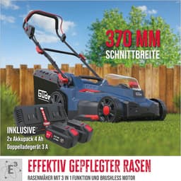 Accu grasmaaier 36V met borstelloze motor en 370 mm maaibreedte - Verzamelen, maaien en mulchen — thumbnail 4