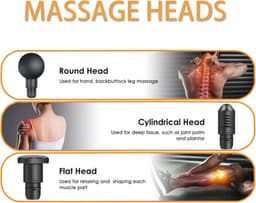 Vervangbare Massagepistoolkoppen met 9 Verschillende Hoofden voor Diepe Weefselmassage — thumbnail 2