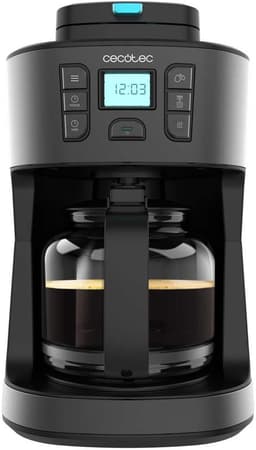 Cecotec Grind & Drop Koffiezetapparaat met Ingebouwde Bonenmaler - 1.8 Liter / 15 Kopjes - Ingebouwde Koffie Grinder - Filterkoffie - met Glazen Kan — thumbnail 1