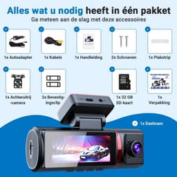 Dashcam voor Auto - Dual - Camerabewaking - Full HD - Zwart — thumbnail 3