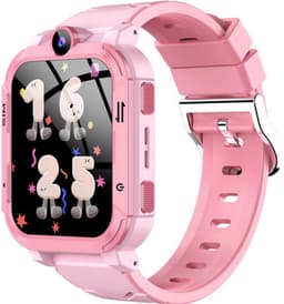 Voltura Smartwatch Kinderen - GPS Horloge Kind Met Simkaart - GPS Tracker - Kinder Smartwatch - Smartwatch Android - 4G - Videobellen - HD Camera - SOS-Knop - Whatsapp en SMS - Elke polsmaat - Nederlands - Incl. Simkaart - Roze — thumbnail 1