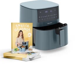 Zomerdeal: XXL Air Fryer 7,2 L Smokey Blue + Sandra’s snelle en gezonde Air Fryer-recepten — thumbnail 1