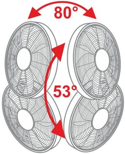 Casafan Airos Eco Design Wall TS wandventilator zilver 40 cm - Timer - Afstandsbediening - Horizontaal en verticaal oscilleren — thumbnail 2