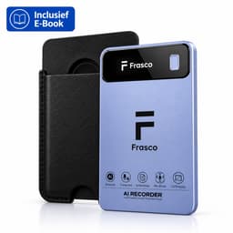 Frasco AI Voice Recorder Pro - Spraakrecorder naar Tekst in 152 Talen incl. Nederlands - 64GB Opslag - 40 Uur Opnametijd - Dictafoon voor Vergaderingen, Colleges & Interviews - Incl. Magnetische Hoes — thumbnail 1