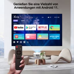 Android Beamer WiFi6 & BT 5.0 Portabler Projektor Mini Beamer LCD-Beamer (1280x720dpi px, interner Lautsprecher, Android 11.0 mit über 7.000 Apps) — thumbnail 2