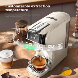 HiBREW H1B koffiezetapparaat met 6 in 1 pads, watertank van 600 ml, drukextractie van 19 bar, koud/warm-modus, LED-indicator, voor Kcup*/Nes*/DG*/espressopoeder — thumbnail 4